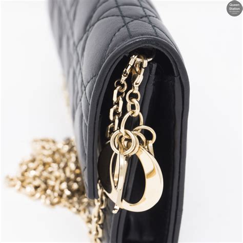 dior mini chain wallet|Dior wallet on chain black.